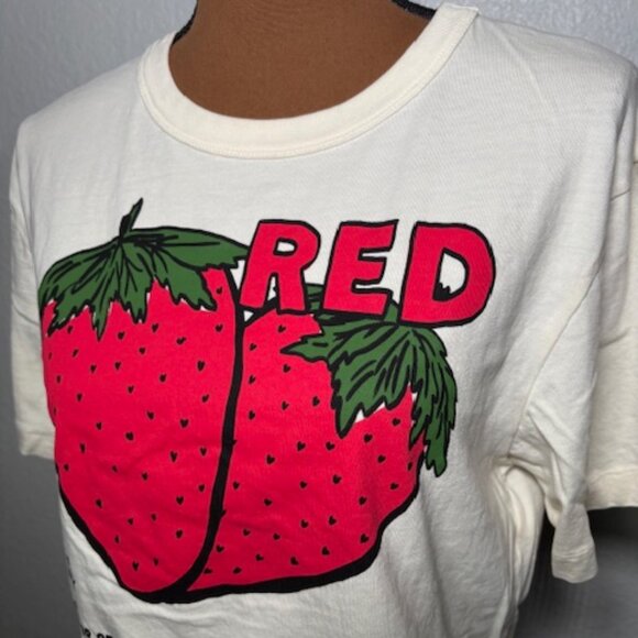 Farm Rio “Color Therapy” Strawberry Graphic Tee – Size Medium (Anthropologie) - Picture 3 of 5